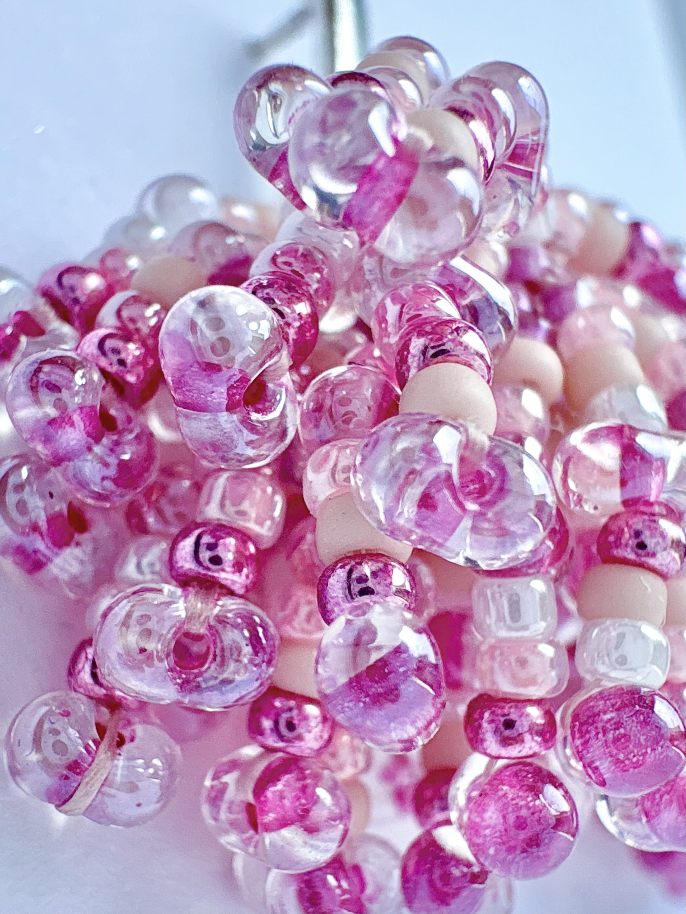 Pinky Pom Pom Earrings