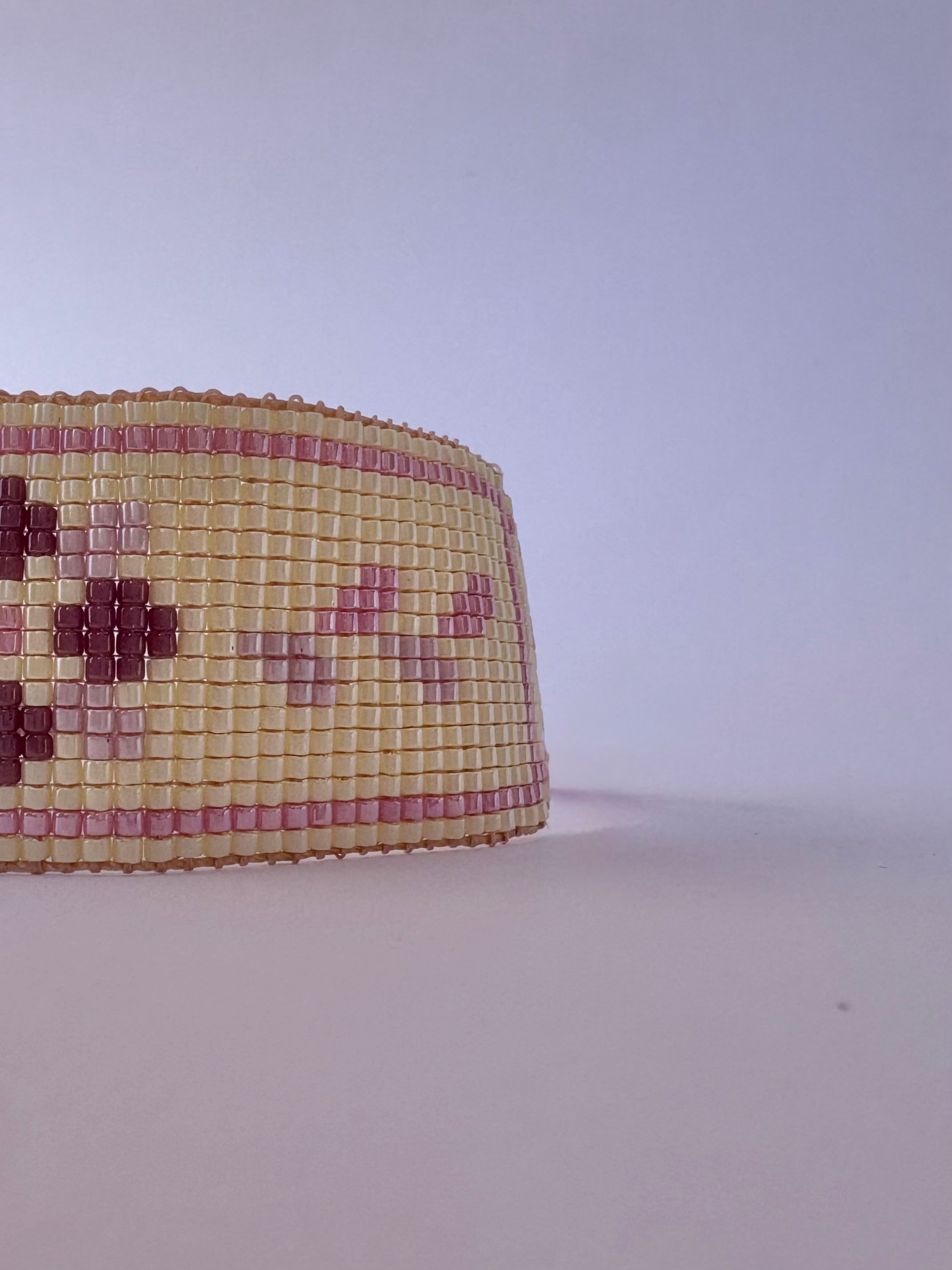 Pink Flower Statement Bracelet