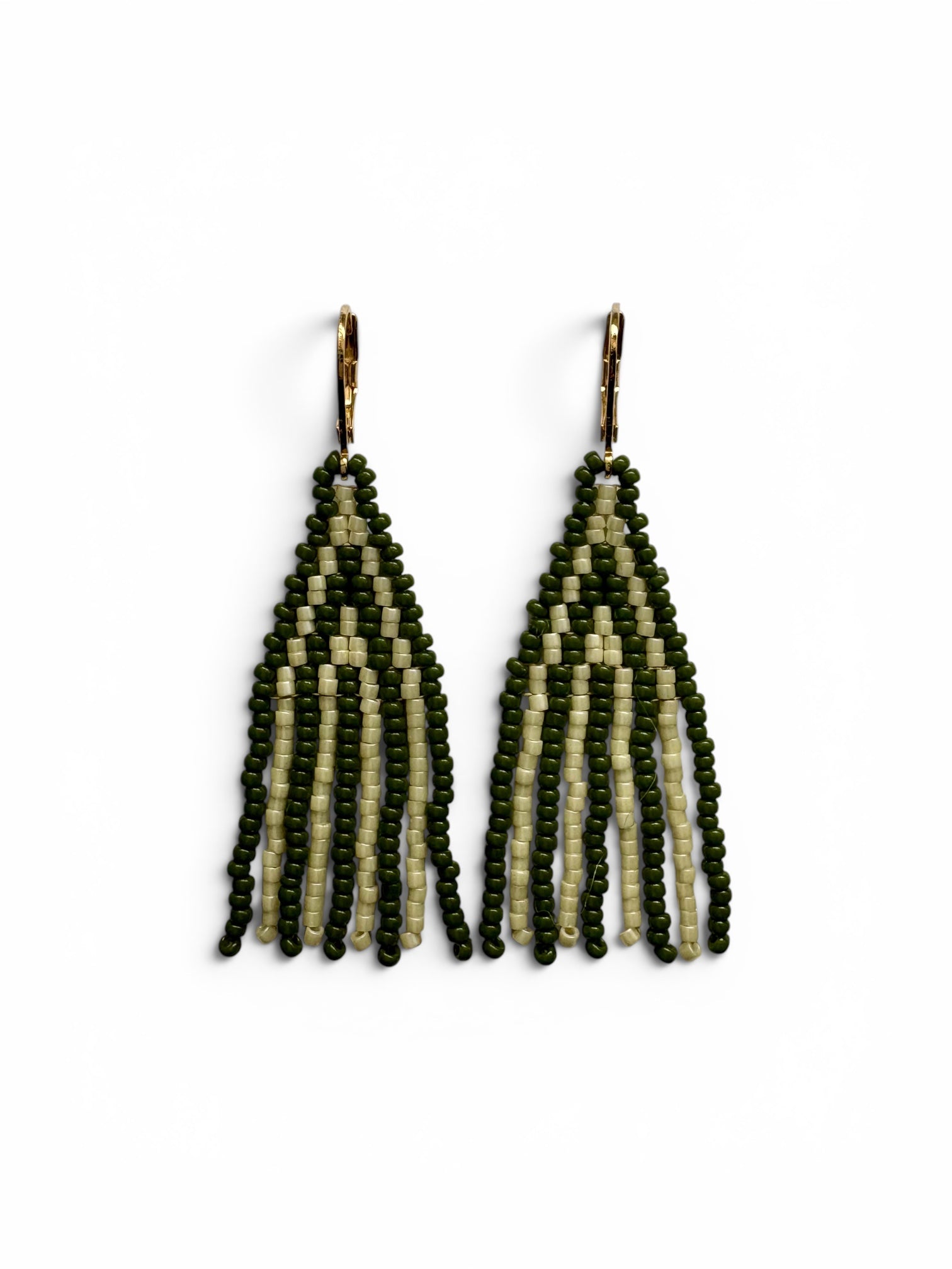Olive Tassel Earrings
