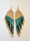 Turquoise Tide Fringe Earrings
