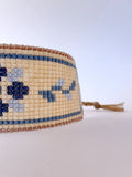 Blue Flower Statement Bracelet