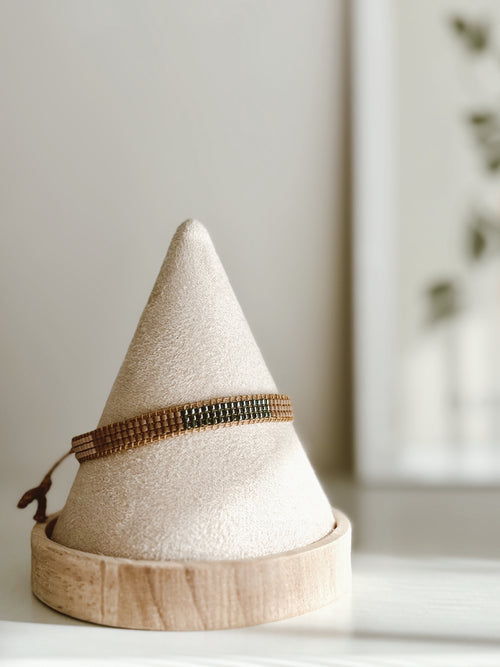 Earth Line Olive Bracelet