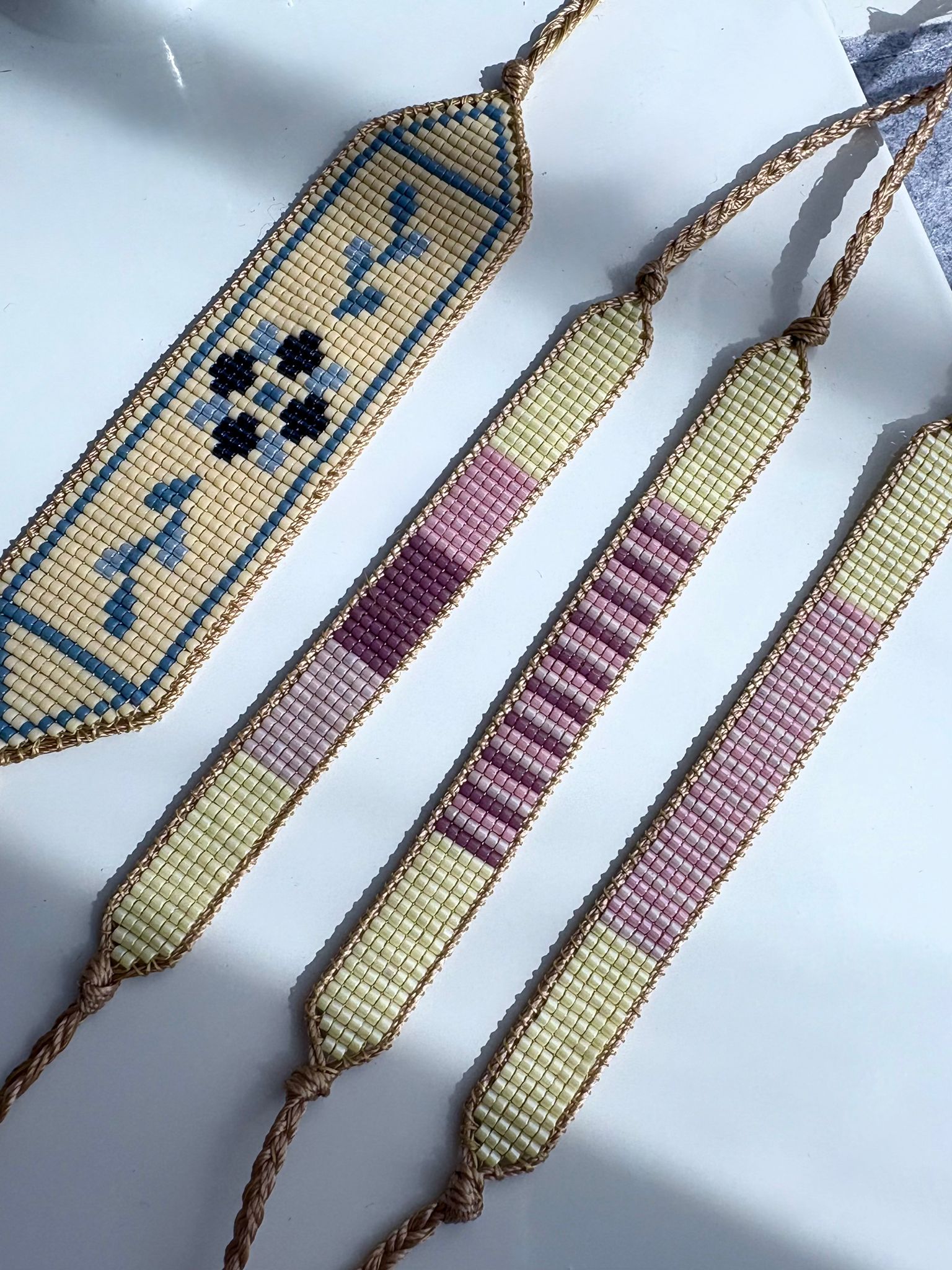 Soft Rose Stripes Bracelet